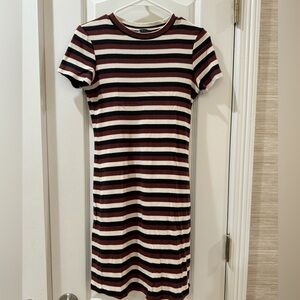 Zara stripped dress (reaches above the knees)